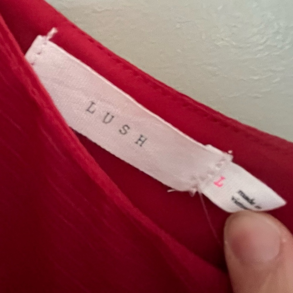 NEW One shoulder Ruffle Red Top - Picture 5 of 6